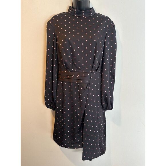 NWT Keepsake The Label Women's Hold Back Mock Neck Long Sleeve Mini Dress w/Sash - Picture 7 of 11